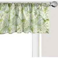 Abakuhaus Bladmotief Raamvalletje, Gordijnvalletje voor Keuken en Slaapkamer met Tunnelzoom, 137 cm x 45 cm, Limegroen Appelgroen