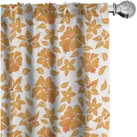 KOZMOS TEKSTİL VE GERİ DÖNÜŞÜM SANAYİ TİCARET LİMİTED ŞİRKETİ Gordijnen – 2x75x245 cm – Halfdonkerend – Oranje/Wit