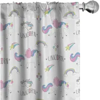 Abakuhaus Kindergordijn Eenhoorn – Veelkleurig, 2x75x175 cm