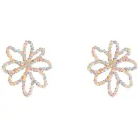 Go Dutch Label Oorknoppen Big Flower Stud Sky Blue