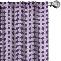 Abakuhaus Voorhangen – Geometrische Gingham – 2x75x245 cm – Donkerpaars
