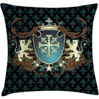 Abakuhaus Kussenhoes – Middeleeuwse wapen – 45x45 cm – Dubbelzijdig bedrukt