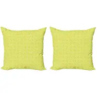 Abakuhaus Kussenhoezen Set – 2x45x45 cm – Appelgroen – Dubbelzijdig