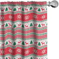 Abakuhaus – Gordijnen 2-delige set 75×175 cm – Vermiljoen Groen Wit – Halfdonker