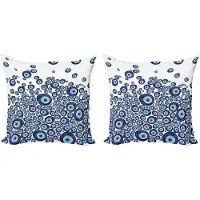 Abakuhaus boze oog kussenhoes – 2x45x45 cm – donkerblauw
