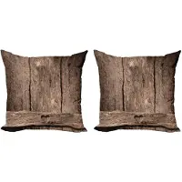Abakuhaus Primitive Land Kussenhoes Set 2x50x50 cm – Dubbelzijdig – Umber