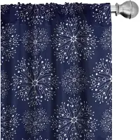 Abakuhaus – Moderne gordijnen – 2-delige set 75x175 cm – Donker indigo & wit