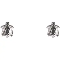 Go Dutch Label Oorknoppen Turtle Stud Zilverkleurig