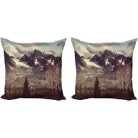 Abakuhaus Alaska Kussenhoes – 2x40x40 cm – Dubbelzijdig bedrukt – Groen Zwart Wit