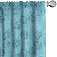 Abakuhaus Kustgordijnen – 2-delige set 75 x 175 cm – microvezel, halfverduisterend, licht azuurblauw