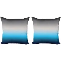 Abakuhaus Ombre Kussenbezug-Set – 2x45x45 cm – Grijs/Blauw – Dubbelzijdig