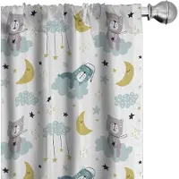 Abakuhaus Kinder gordijnen – 2x75x175 cm – Meerkleurig, halfdonkerend