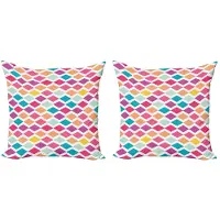 Abakuhaus Kussenhoes Set 2x – Rhombus Mosaïek, Dubbelzijdig, Digitaal, 50x50 cm