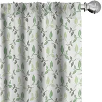 Abakuhaus Bladgordijnen – Theebladmotief – 2 stuks – 75x245 cm – legergroen
