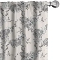 Abakuhaus Dahlia – Gordijnen 2-delige set – 75x175 cm – ivoor en grijs