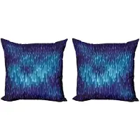 Abakuhaus Abstrakt Kussenhoes – Cosmische Regen – 45x45 cm – Blauw/zwart