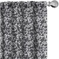 Abakuhaus – Gordijnen 2x75x225 cm – Microvezel, Halverduistering, Donker marineblauw/wit