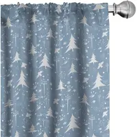 Abakuhaus Wintergordijnen – 2-delige set 75x245 cm – microvezel, halfverduisterend – blauw/grijs/wit