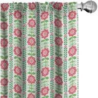 Abakuhaus Gordijnen – Geometrisch 2-delige set 75x175 cm appelgroen en vermiljoen