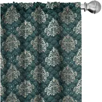 Abakuhaus Damastgordijn – 2x75x175 cm – microvezel – donker teal
