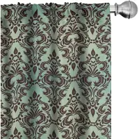 Abakuhaus Mint–Bruin Voorhangen – 2x75x245 cm – Microfiber, Halfdonker