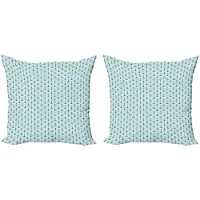 Abakuhaus Anker Kussenhoes Set – 2x 40x40 cm – Dubbelzijdig – Seafoam Teal