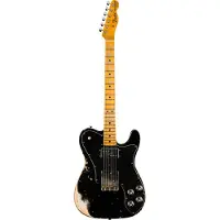 Fender 70s Tele Custom Heavy Relic Black - Custom elektrische gitaar