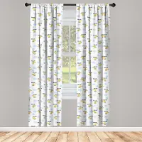 Abakuhaus Voorhang – 2-paneel 75x225 cm Geel-Blauw