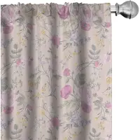Abakuhaus Bloemen Gordijnen – 2x75x175 cm – Microvezel – Halfdonker