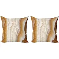 Abakuhaus marmer kussenhoes set 2x45x45 cm – dubbelzijdig bedrukt – crème