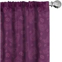 Abakuhaus – 2x Paneelgordijnen 75x225 cm – Mikrofaser – Plum & Rosa