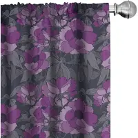 Abakuhaus Bloemen gordijnen – 2x75x175 cm – Multicolor lila