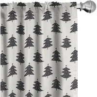 Abakuhaus Kerstgordijnen – 2x 75x245 cm – Koksgrijs & Ivoor – Raamdecoratie