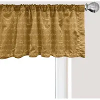 Abakuhaus Abstracte raamvalance, gordijnvalance voor keuken en slaapkamer met tunnelzoom, 137 cm x 45 cm, amber pastelbruin