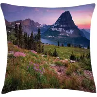 Abakuhaus – Zomer Kussenhoes Wilde Alpenbloemen – 50x50 cm – Dubbelzijdig bedrukt
