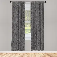 Abakuhaus Abstrakt raamgordijn – 2 panelen – 75x245 cm – wit/zwart, roedezak