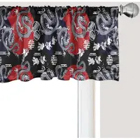 Abakuhaus Draken Raamvalletje, gordijnvalletje voor keuken en slaapkamer met tunnelzoom, 137 cm x 30 cm, Houtskoolgrijs Indigo