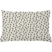 Abakuhaus Katten Kussenhoes – 65x40 cm – Dubbelzijdig bedrukt – Zwart/Eierschaal