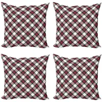 Abakuhaus Kussenhoes Set – Schottenkaro – 4x40x40 cm – Mikrofaser, Dubbelzijdig