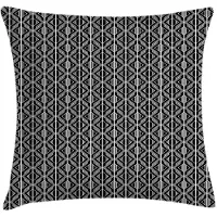Abakuhaus Kussenhoes Geometrisch Rhombus – Dubbelzijdig – 40x40 cm – Antraciet/Wit