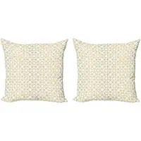 Abakuhaus Kussenhoes Set – 2x40x40 cm – Dubbelzijdig bedrukt – Amber/Wit