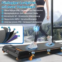 Superun Sensova Loopband 2.5 PK – Stille Thuis Loopband met 12 Programma’s, Loop Band voor thuis met Bluetooth, LED Display, 2 Hellingsniveaus en Transportwielen voor Wandelen en Joggen
