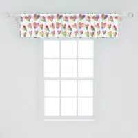 Abakuhaus Raamvalletje met hartjes, gordijnvalletje voor keuken en slaapkamer met tunnelzoom, 137 cm x 30 cm, veelkleurig