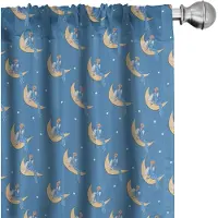 Abakuhaus Verduisteringsgordijnen – 2x75x225 cm – zeeblauw-perzik – microvezel