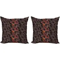 Abakuhaus Bloemkussenhoes – 2x50x50 cm – Dubbelzijdig – Microvezel