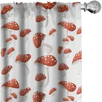 Abakuhaus Amanita Gordijnen - 2x75x175 cm - Microvezel, gedeeltelijke verduistering - verbrand oranje-roestkleur