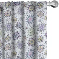 Abakuhaus Wintergordijnen – Pastelbloemen Blizzard – 2x75x225 cm