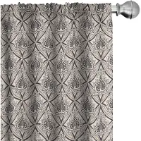 Abakuhaus Barok-Geïnspireerde Gordijnen – Damast – 2x75x245 cm – Taupe Beige
