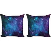 Abakuhaus Ruimtekussenhoes – 2x45x45 cm – Dubbelzijdige bedrukking – Navy/Lila