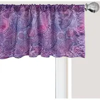 Abakuhaus Paisley Raamvalletje, Gordijnvalletje voor Keuken en Slaapkamer met Tunnelzoom, 137 cm x 30 cm, Multicolor